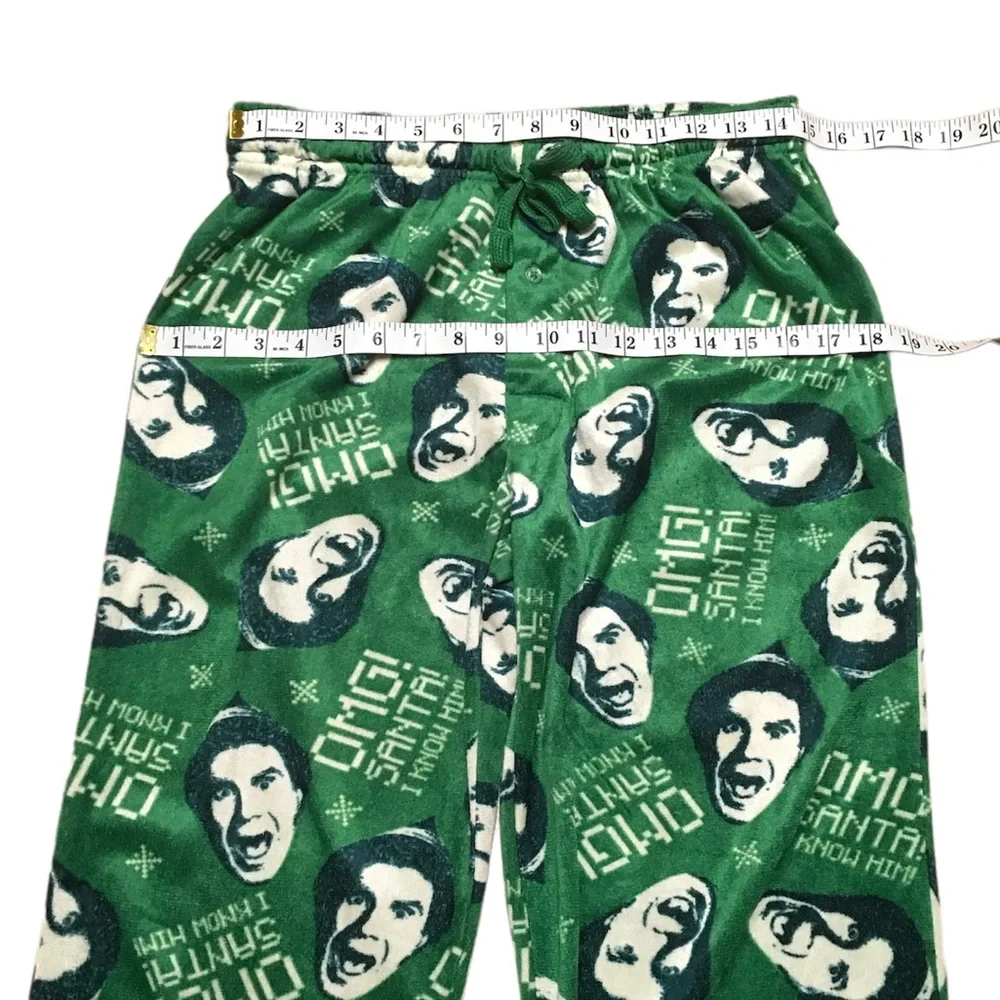 Buddy The Elf OMG Santa I Know Him Christmas Green Sleep Pant Size Medium Unisex